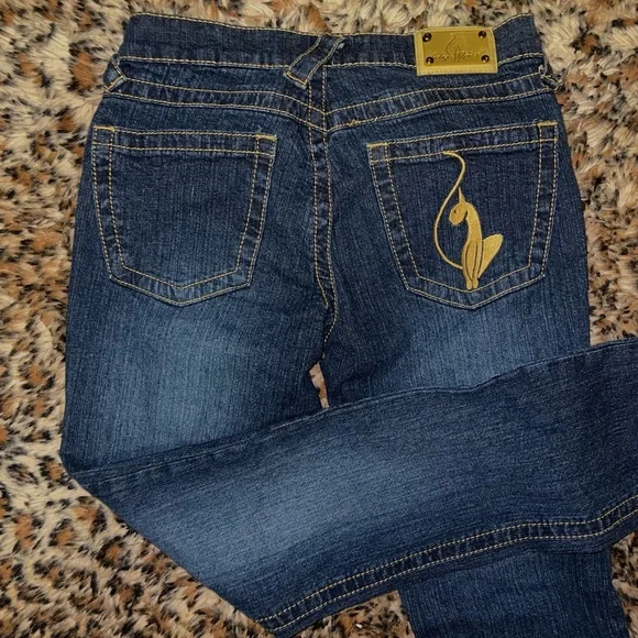 Baby Phat Dark Blue Low-Rise Skinny Jeans - Picture 2 of 3